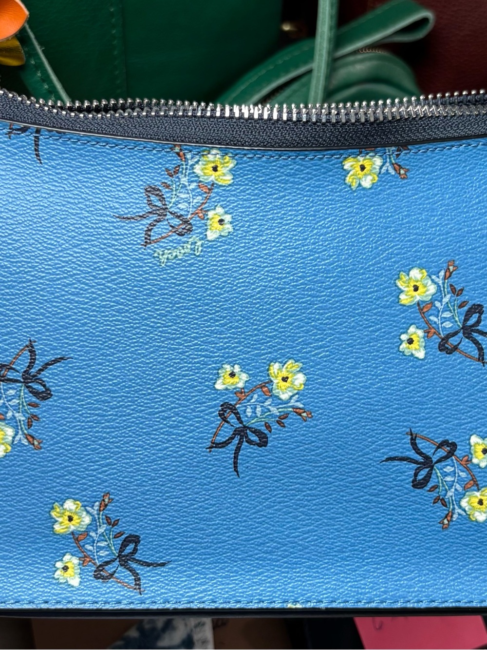 Coach Jes Baguette Floral Leather Crossbody Bag. - Picture 2 of 5
